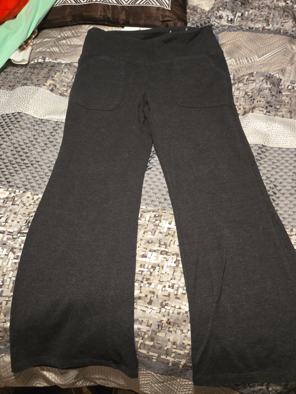 Sonoma Charcoal Wide-Leg Pull-On Pants